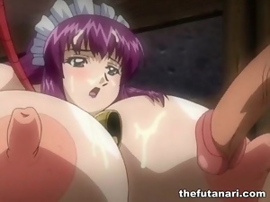 Hentai tits grow huge as they fill with milk