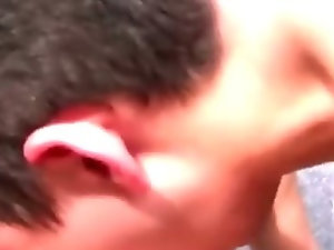 Frat amateur teens rimming and cock sucking