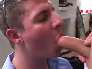 College teen from a prestigious school eating his friends asshole