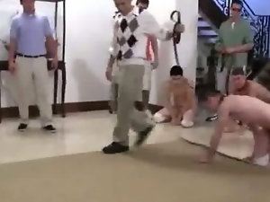 Awesome college hazing featuring delicious young boys