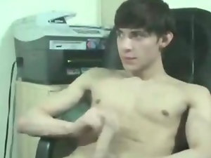 Brunette Twink Has Fun With His Cock