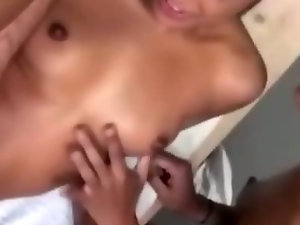 Gorgeous african queens share one white dick