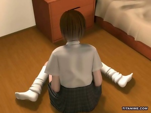 3D hentai anime schoolgirl big tits and tight ass