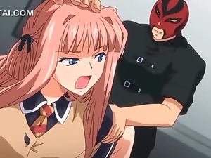 Anime sex queen gets fucked doggy style by a villain