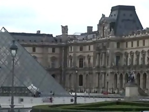 Hot public sex threesome in Louvre Paris in broad daylight Part 2