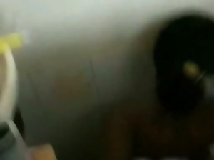 Black teen takes her shower hidden cam