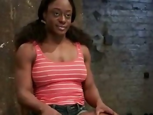 Busty black fitness enthusiast lady gets dominated