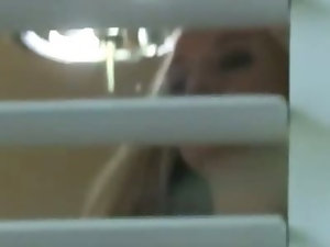 Huge boobs hottie lets a peeping tom fucks her pussy after she caught him spying