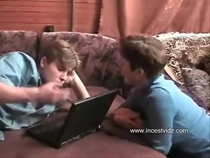 son play at computer but come sensual momma and convince him to fuck
