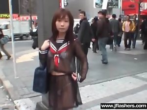 Asian Young lady Cutie Flashing In Public And Bang Brutal movie-30