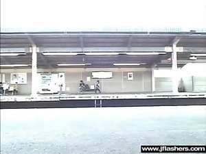 Asian Chick Lady Flashing In Public And Bang Brutal movie-30
