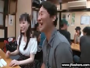 Asian Lassie Chick Flashing In Public And Bang Rough movie-28