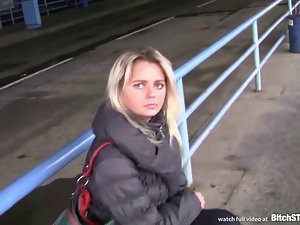 Cunt STOP - Tempting blonde Czech Cougar picked up at the bus station