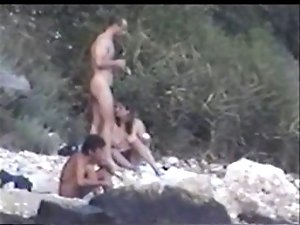 Gay fellows caught on nudist beach