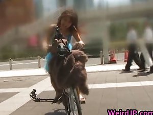 Anri Hiramatsu Asian hottie rides