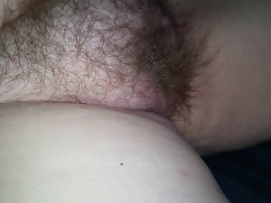 obese wifes round shaggy vagina mound & belly