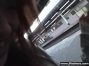 Seductive japanese Young woman Flashing In Public And Screwing Wild movie-33