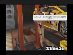 3D models screws at car shop
