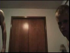 Attractive amateur twinks jerking on webcam