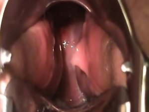 thick masturbate with speculum show cervix contracting orgasm
