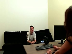 Sex casting with giving dark haired slutty girl