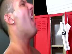 Locker room gays blow their loads