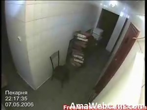 webcam show - slutty russian security cam