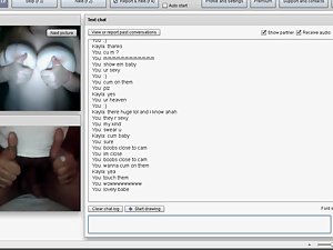 Chatroulette: Cumshot with a Attractive Buxom Blond