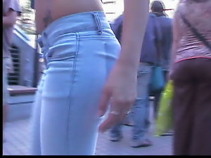 Wonderful butt in a jeans