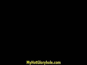 Gloryhole Dick sucking - Lustful ebony stroking white phallus 19