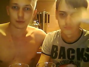 Attractive friends expose on cam