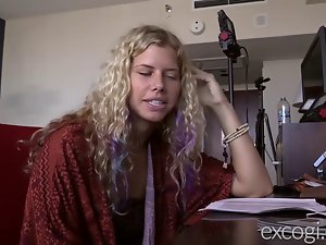 Light-haired College Hippie Banged to Orgasm and Covered in Cum