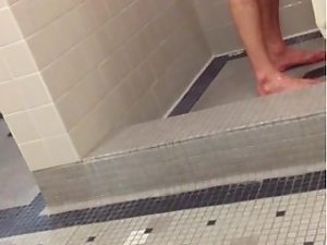 Spy Cam in Showers_Big dicked dad caught in showers