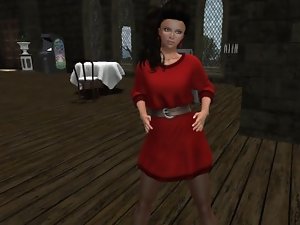 La belle AurР“В©lie Dupres en mini robe moulante rouge