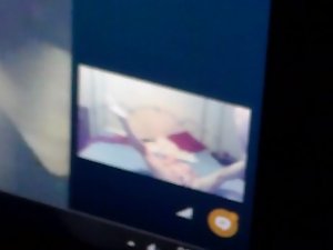 Dirty wife finger banging herself off on Skype