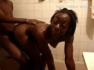 THOT Being Banged In The Shower While Her Friends Are Around