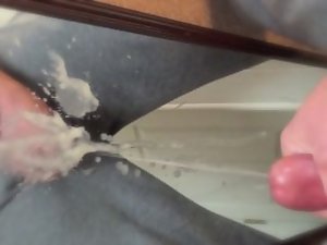 Unloading my sack on a mirror in slow motion