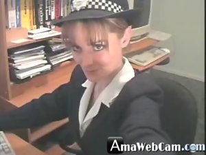 Policewoman webcam