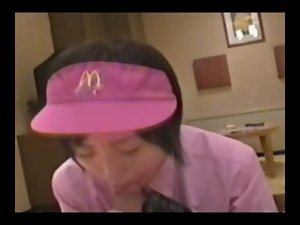 Jap lassie (+18) with McDonald'_s uniform 001