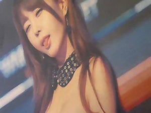 Attractive Korean Bunny Gets Her Breasts Sprayed with a Cum Tribute