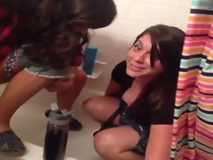homemade group pissing in bath room