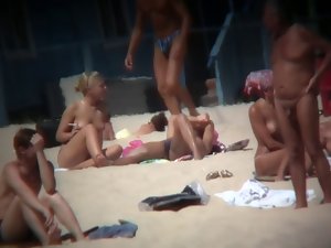 Spying on Bare Legal teens on the Beach