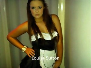 Louise Sutton Ponstar stripping and banging herself