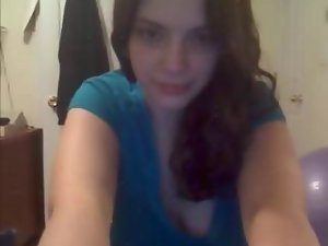 Attractive sassy teen with extremely large tits showing on webcam