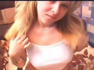Slutty russian Blond Vixen Live On Webcam