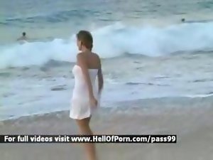 Perfect blond on the beach film