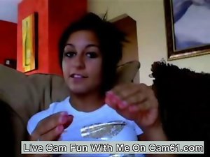 Lewd Tense Teenager Doll On Webcam
