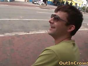 Gay twink strokes on the street film