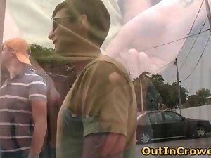 Gay twink strokes on the street film 2