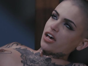 Tattooed cutie Leigh Raven with pretty face is carnal in anal way